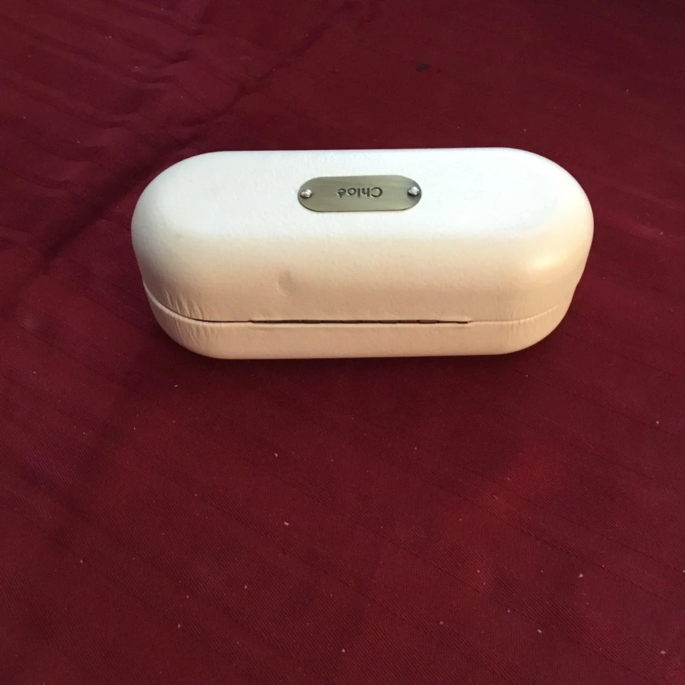 Chloé White Hard Shell Eyewear Case